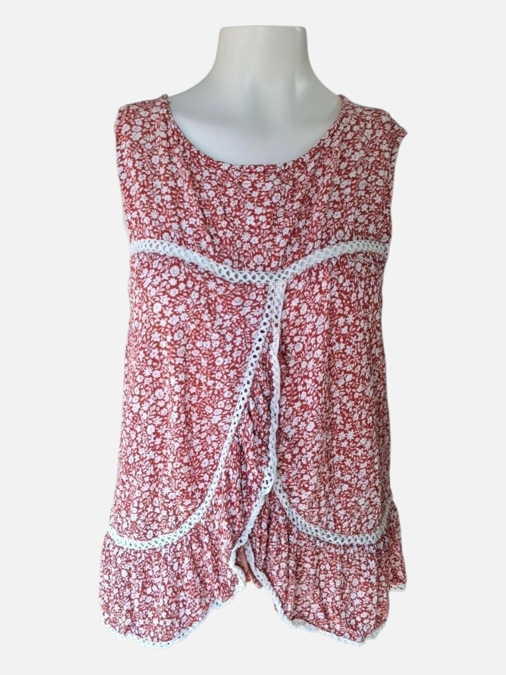 Anthropologie Maeve Ditsy Floral Sleeveless Top Size S Cottagecore